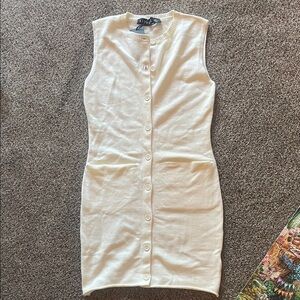 NWT Lioness Knit Cream Sleeveless Dress